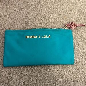 Bimba y Lola Teal Flat wallet/ Pouch